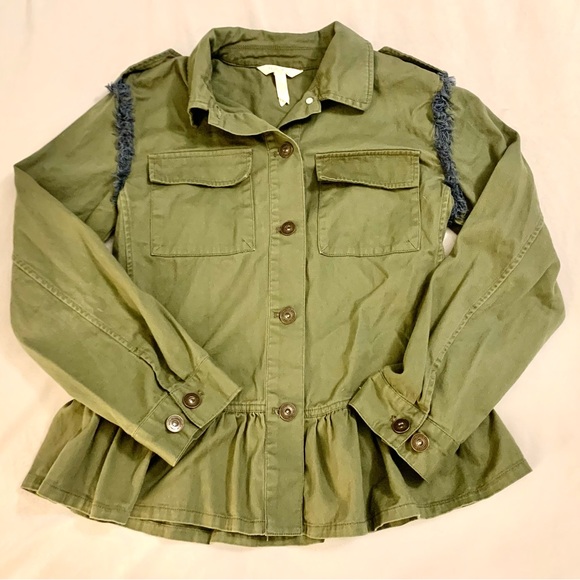 MATILDA JANE Jacket Moments with You Size XS Army Green Pockets Patchwork. - Picture 3 of 14